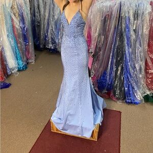 Elegant Blue Evening Gown prom dress